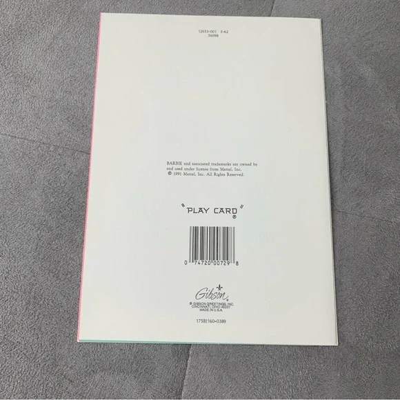 Vintage Barbie Paper Doll Birthday Card Cutout Outfits 1991 by Gibson Cards - Picture 9 of 11